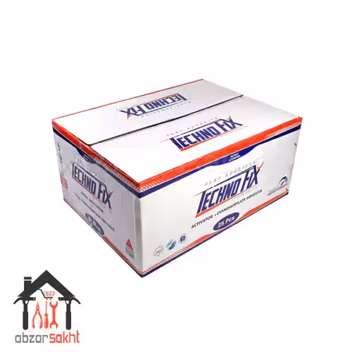چسب 123 تکنوفیکس حجم 400 میلی لیتر techno fix کارتن 25 عددی