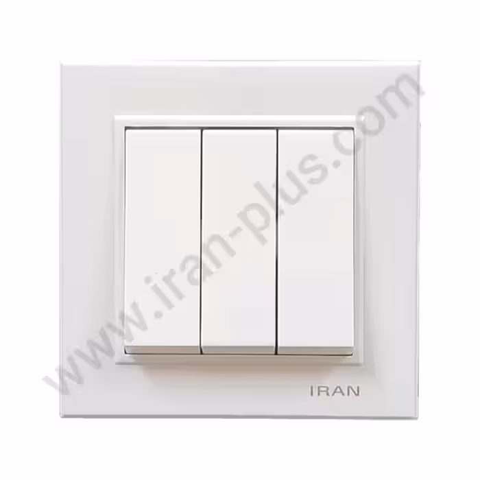 کلید سه پل مدل برلیان سفید