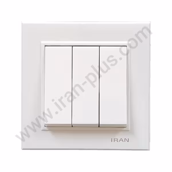 کلید سه پل مدل برلیان سفید