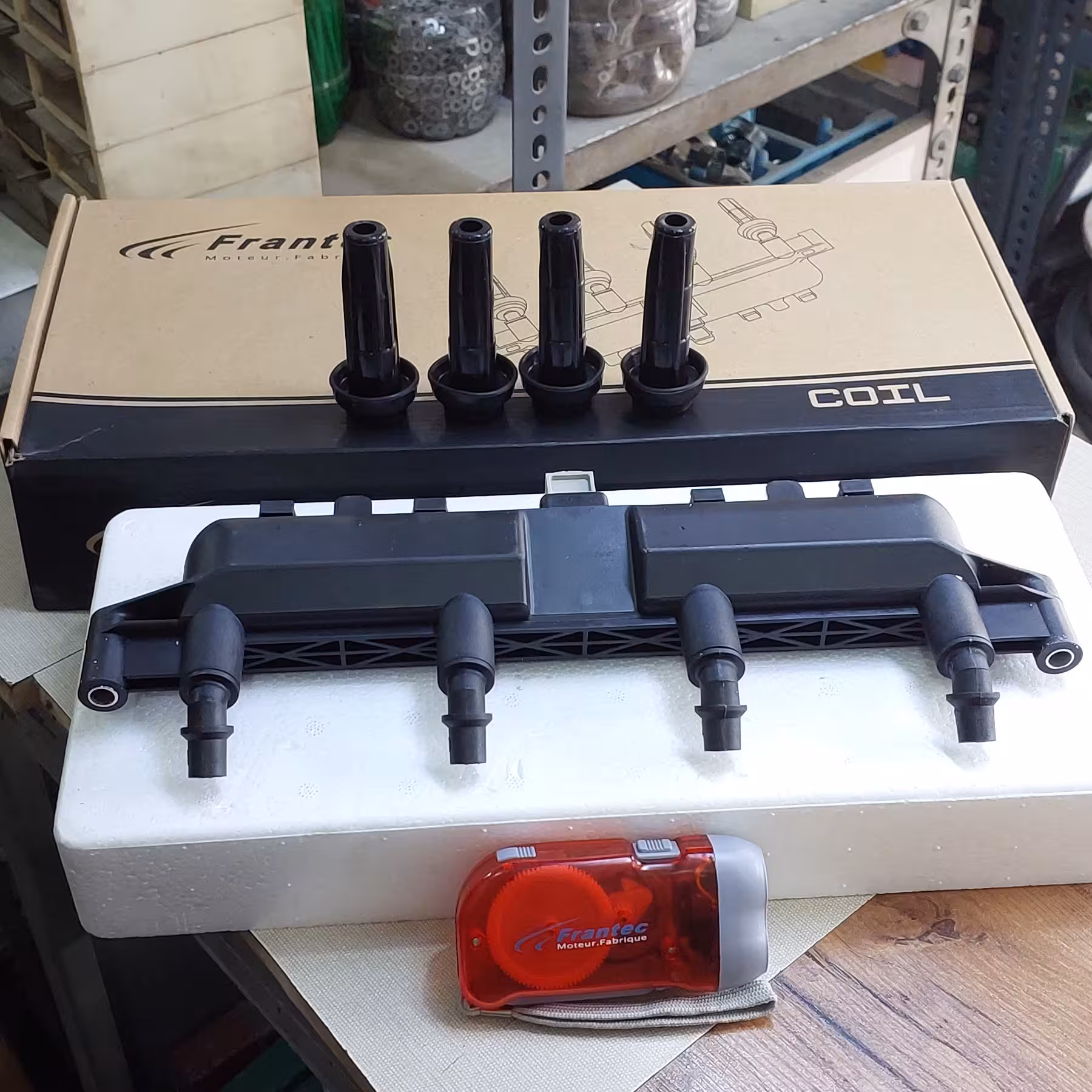 کویل 206 تیپ 2 برند فرانتک اصل همراه با وایر شمع مربوطه 