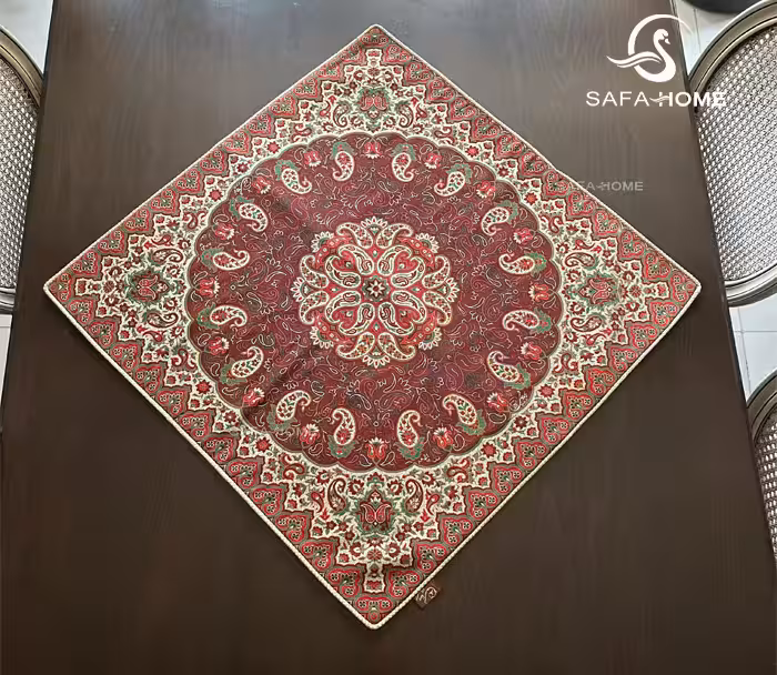 رومیزی 75×75 ترمه صفائی کد 16