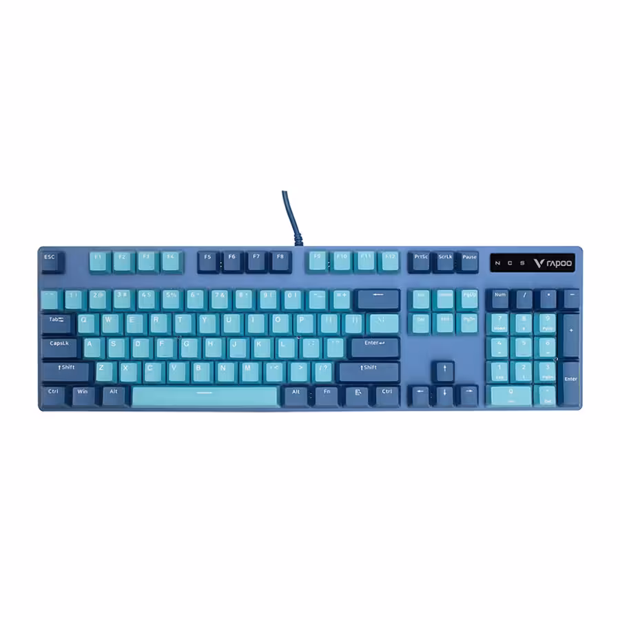 کیبورد گیمینگ مکانیکال رپو V500PRO Cyan Blue