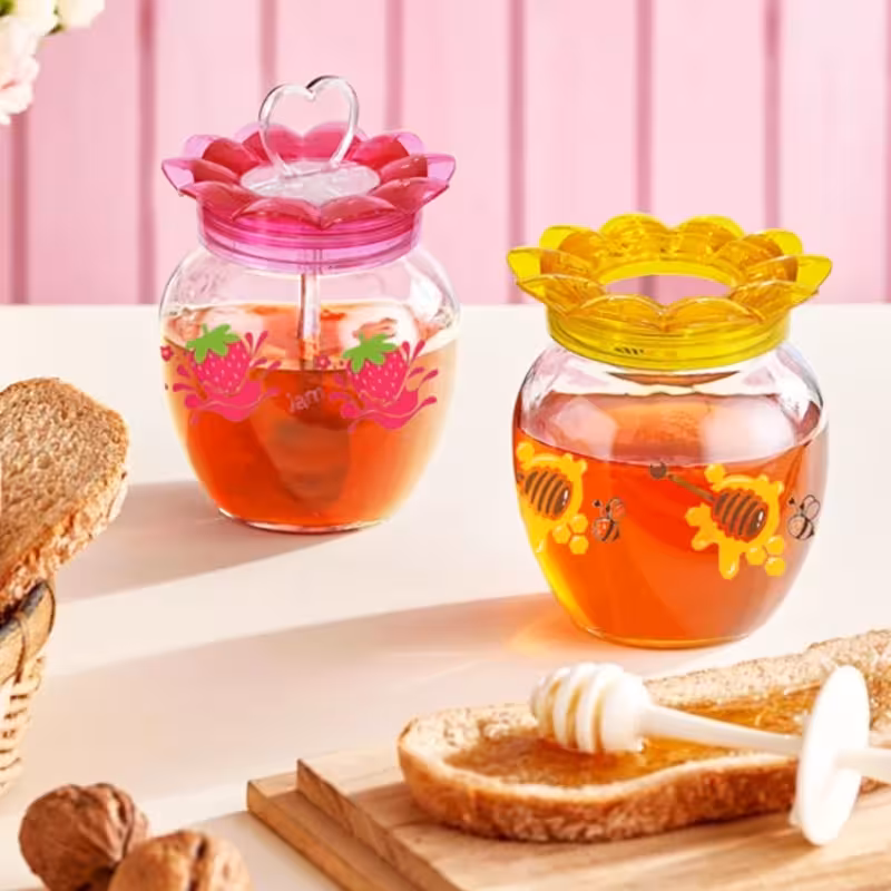 ست دو عددی ظرف عسل و مربا طرح گل | amazonchi