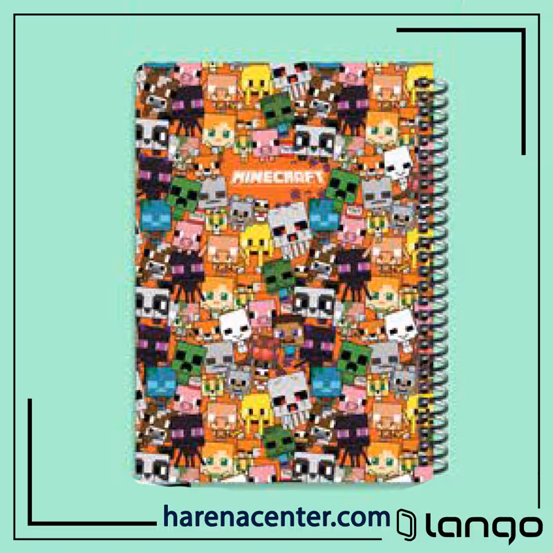 دفتر مدرسه طرح مینی ماب های ماینکرفت برند لانگو