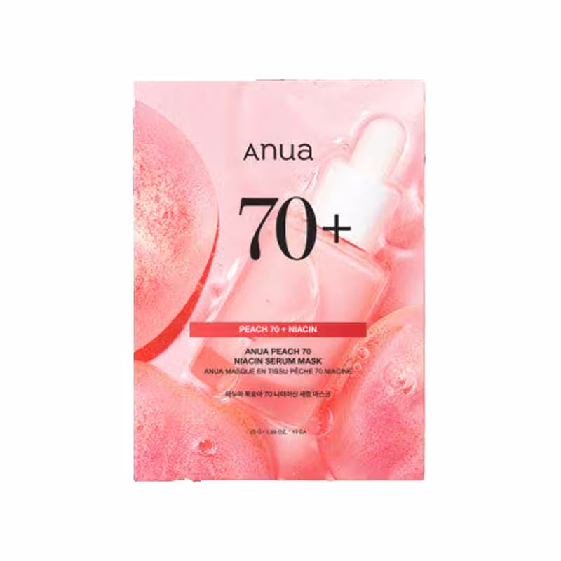 ماسک ورقه ای سرمی آنوا Anua حاوی عصاره هلو و نیاسین 25میل