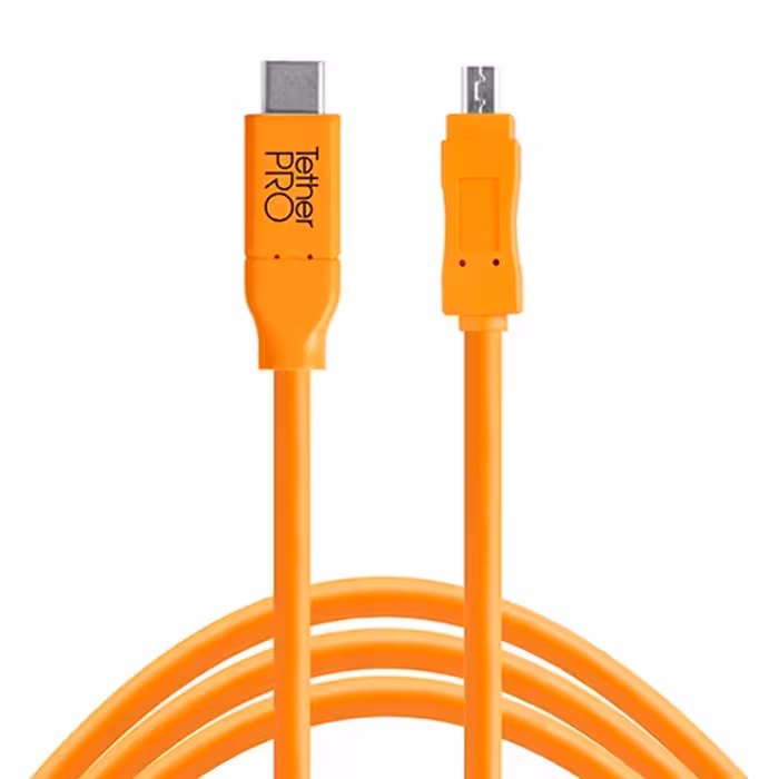 کابل TetherPro CUC2615-ORG USB-C to 2.0 Mini-B 8-Pin Cable