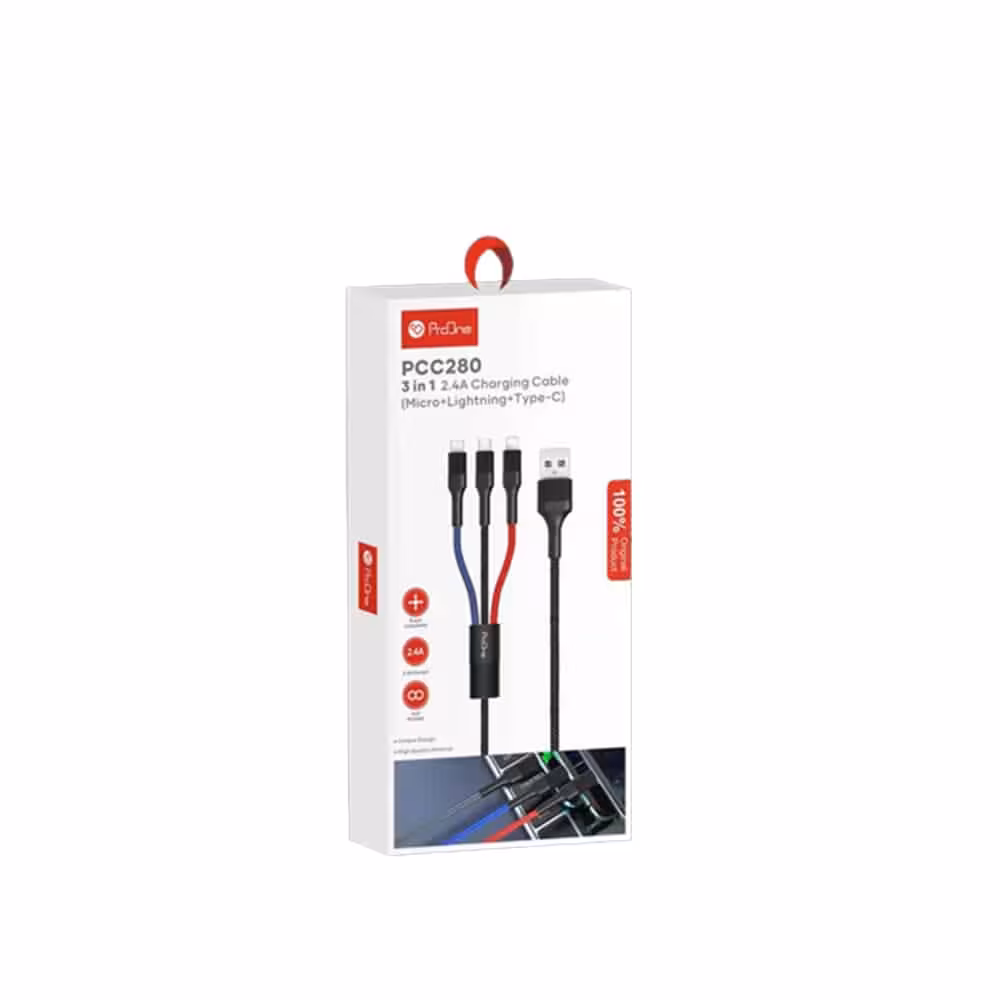 3IN1Charge&Sync 2.4A Cable (Micro Lightning Type-c) Proone