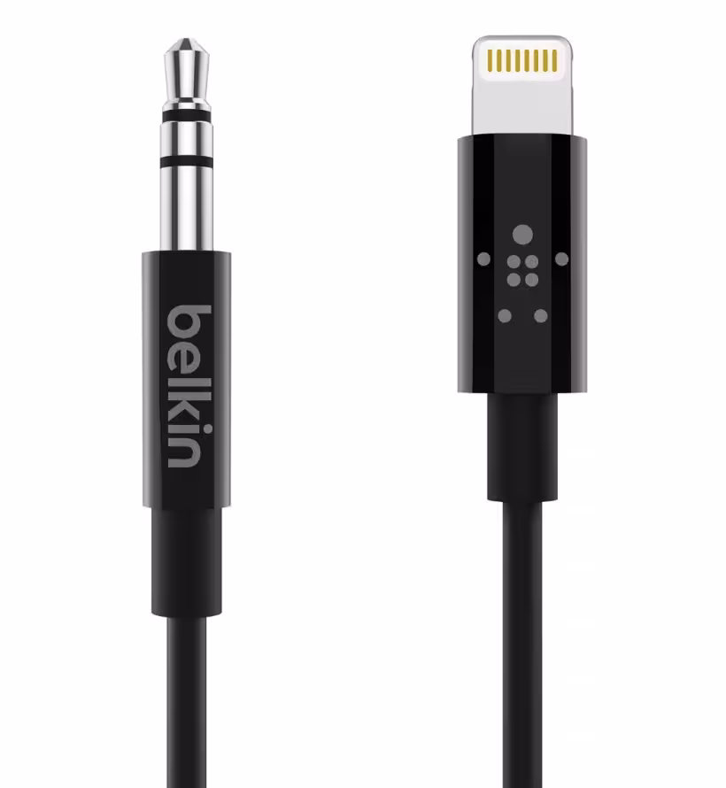 کابل انتقال صدای 3.5 میلی متری لایتنینگ بلکین به طول 90 سانتی متر