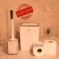 لیمون ست سطل و فرچه 2 جداره کلاسیک  سفید مربع  181008