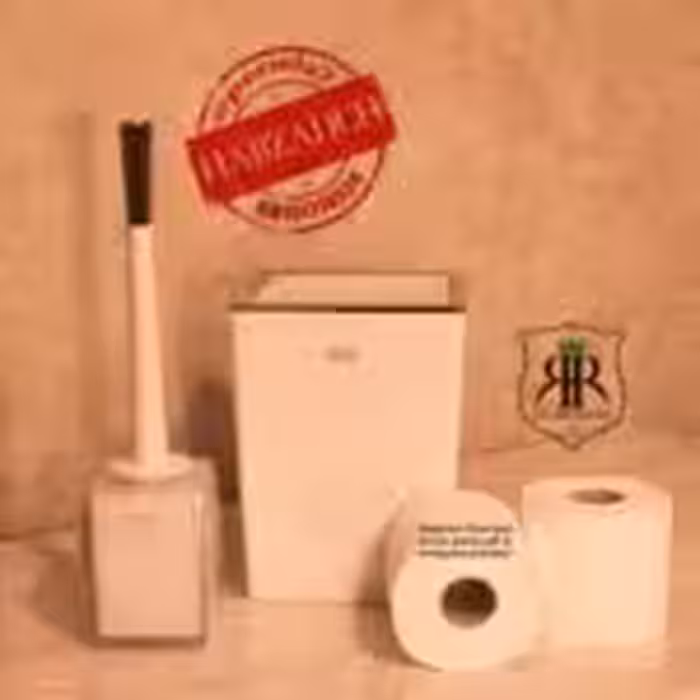 لیمون ست سطل و فرچه 2 جداره کلاسیک  سفید مربع  181008