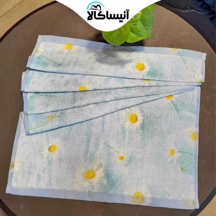 حوله دستی برق لامع مدل بابونه