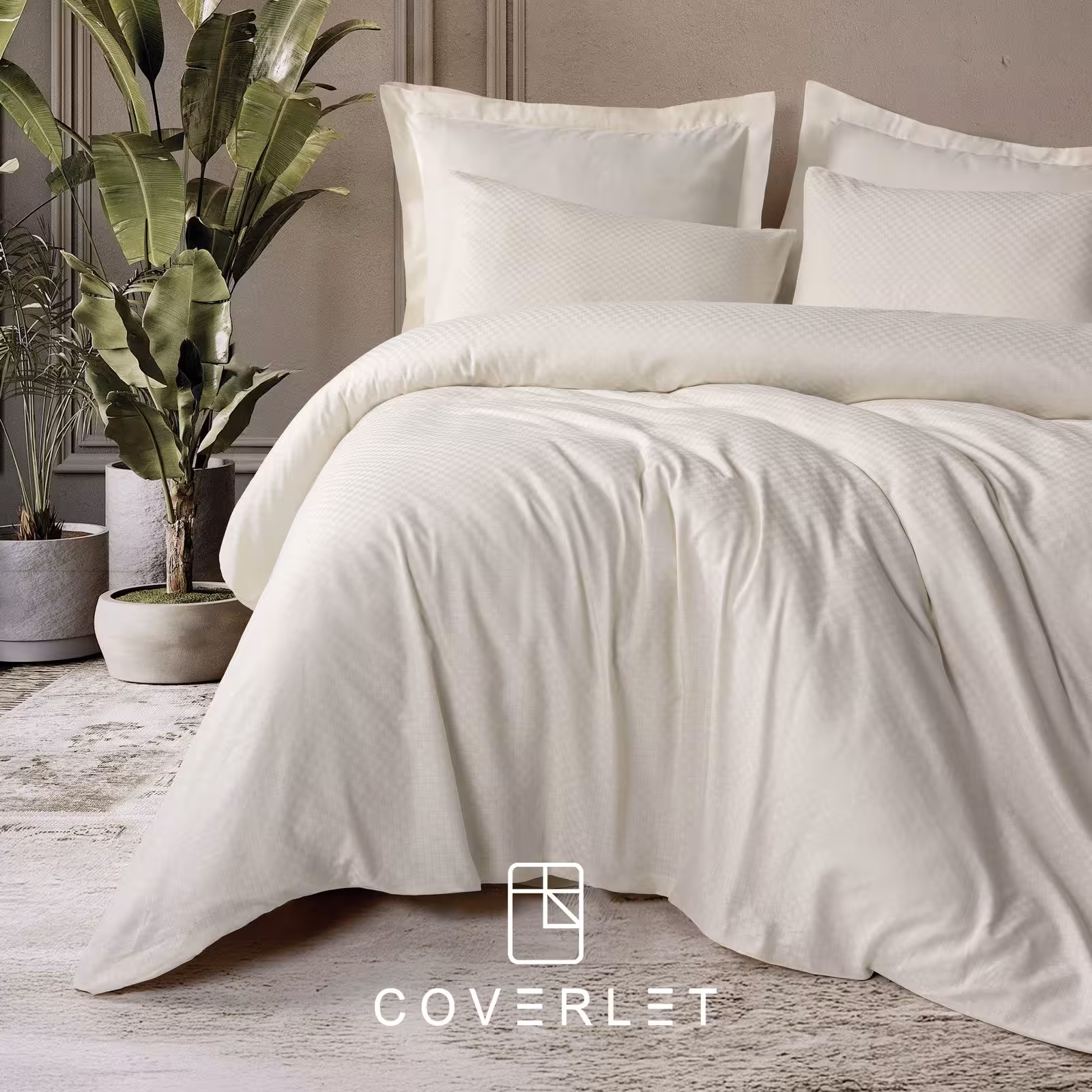 روتختی کرم طرح شطرنجی کاوری مدل Plaid