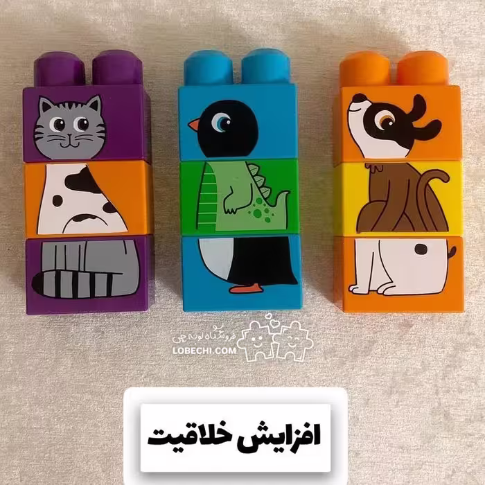 بازی فکری آجره جورواجور چین حیوانات