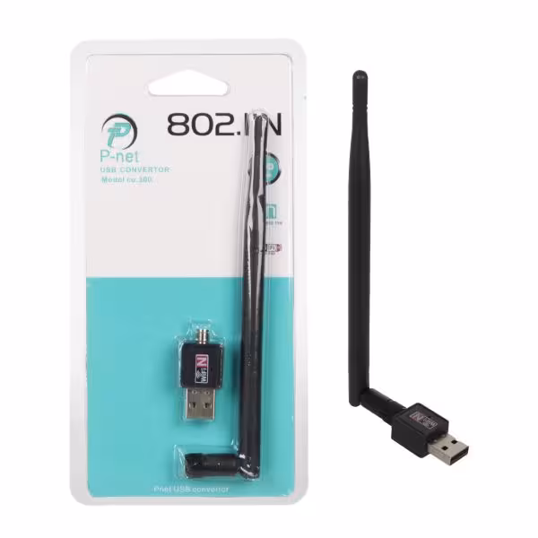 کارت شبکه P-net USB 2.0 آنتن دار 802IIN مدل CO.300