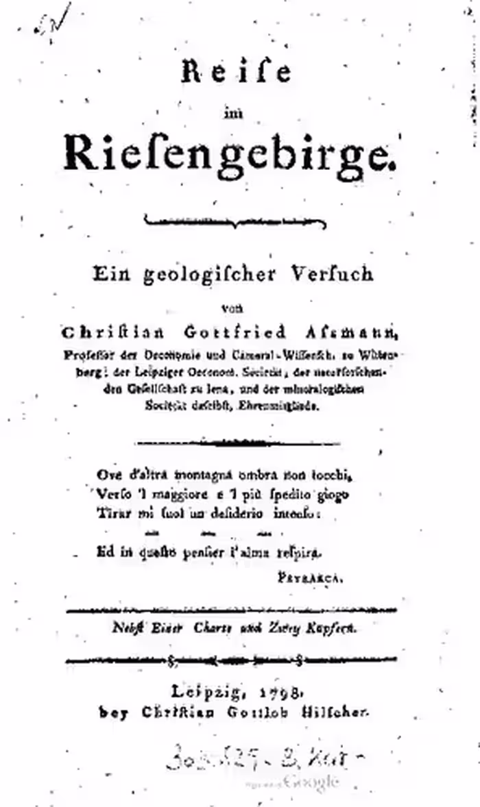 خرید و دانلود نسخه کامل کتاب Reise im Riesengebirge : Ein geologischer Versuch