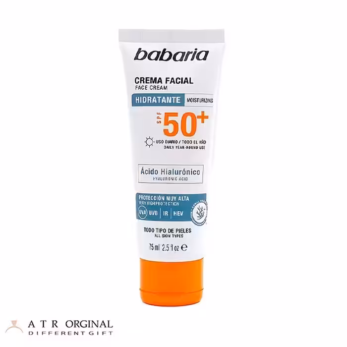کرم ضدآفتاب مرطوب‌کننده باباریا مدل هیالورونیک SPF 50