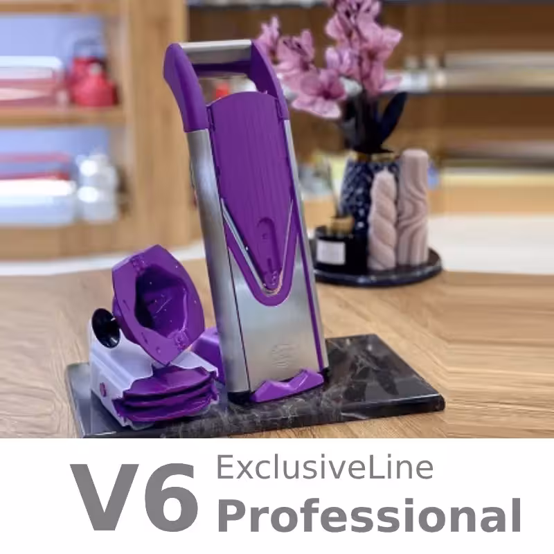 رنده اسلایسر برنر مدل V6 آلمانی اصل (V6 Professional Set )BORNER رنگ بنفش-استیل