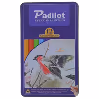 قیمت و خرید مداد رنگی 12 رنگ جعبه فلزی پادیلوت PADILOT