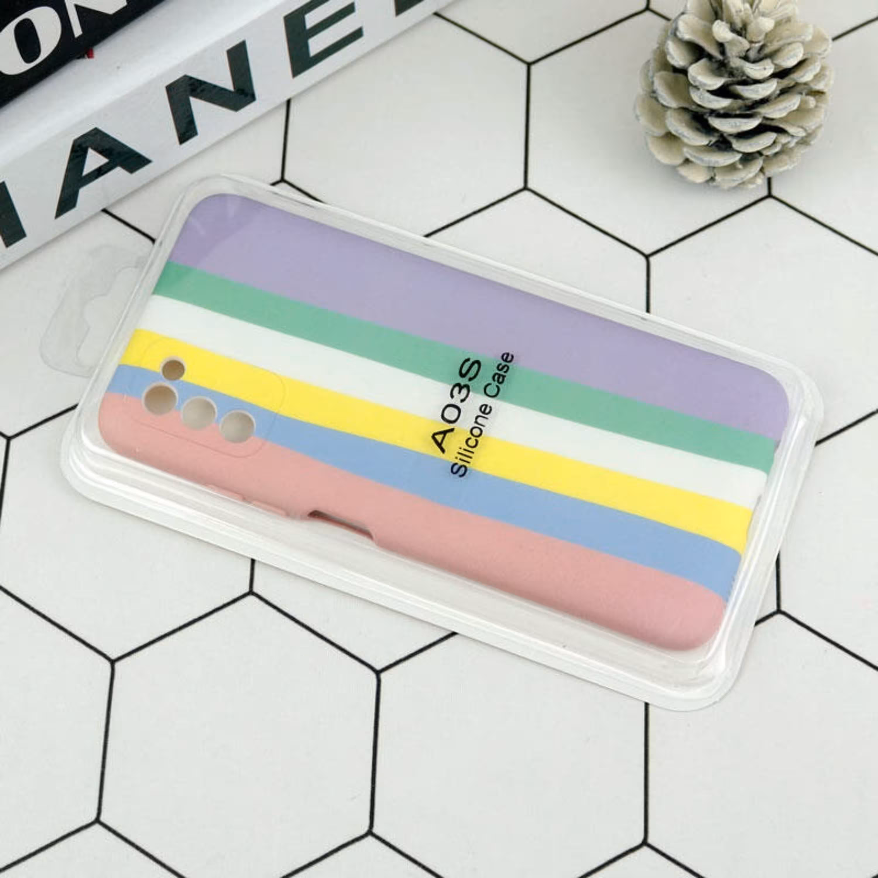 گارد محافظ لنزدار سیلیکونی رنگین کمانی Highcopy سامسونگ A03s کد 2