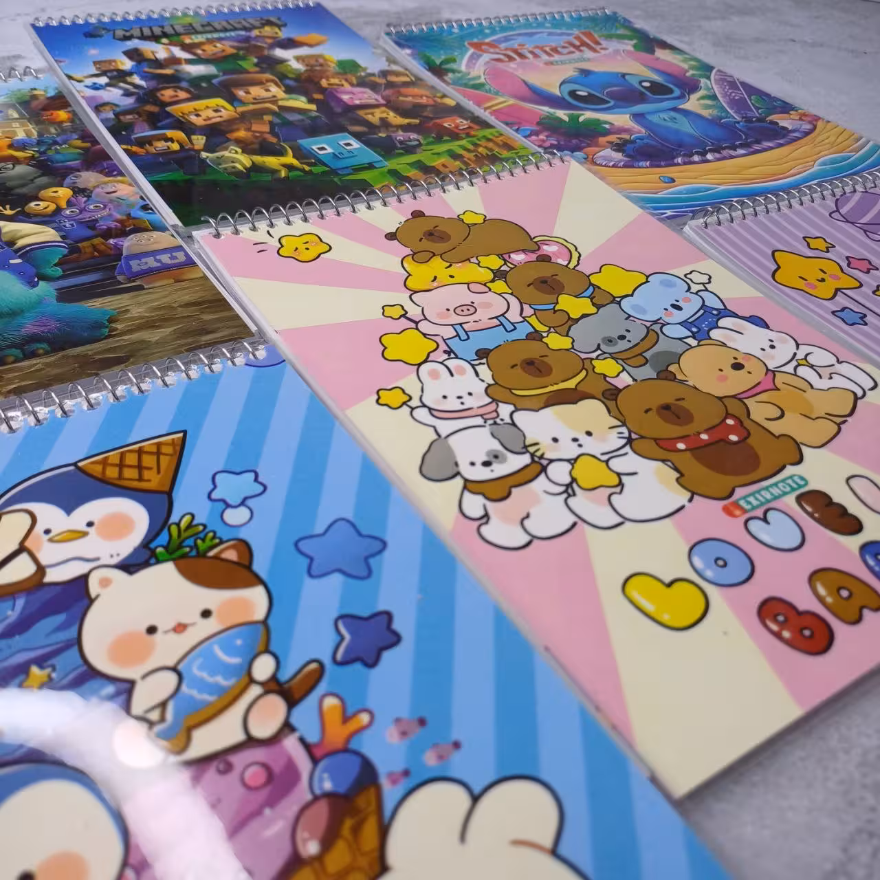 دفتر نقاشی مجلد فنر از بالا پشت وایت بردی سایز آ5