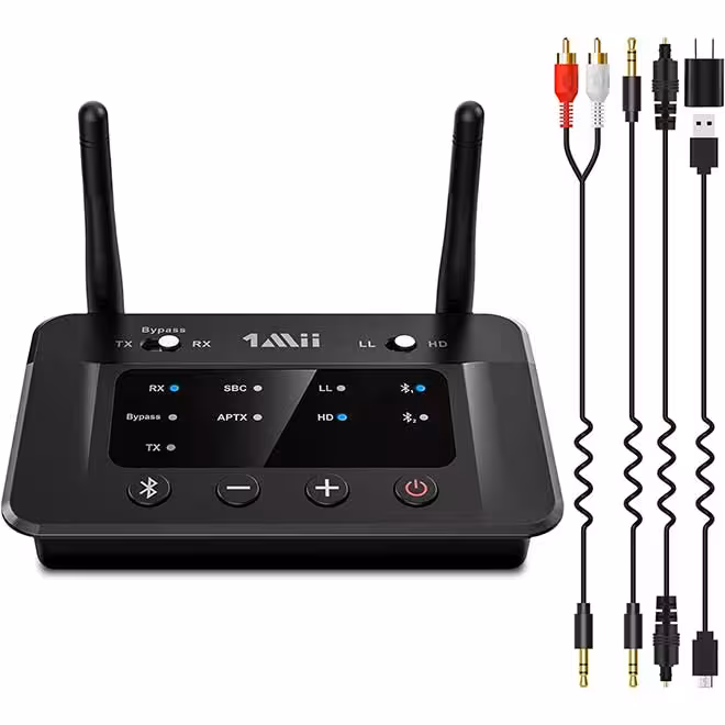 گیرنده فرستنده بلوتوث 5.3 برای هدفون استریو خانگی تلویزیون 1Mii B03 aptX HD BT