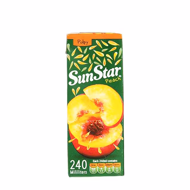 آبمیوه هلو پالپ دار سان استار 240 میلی لیتری