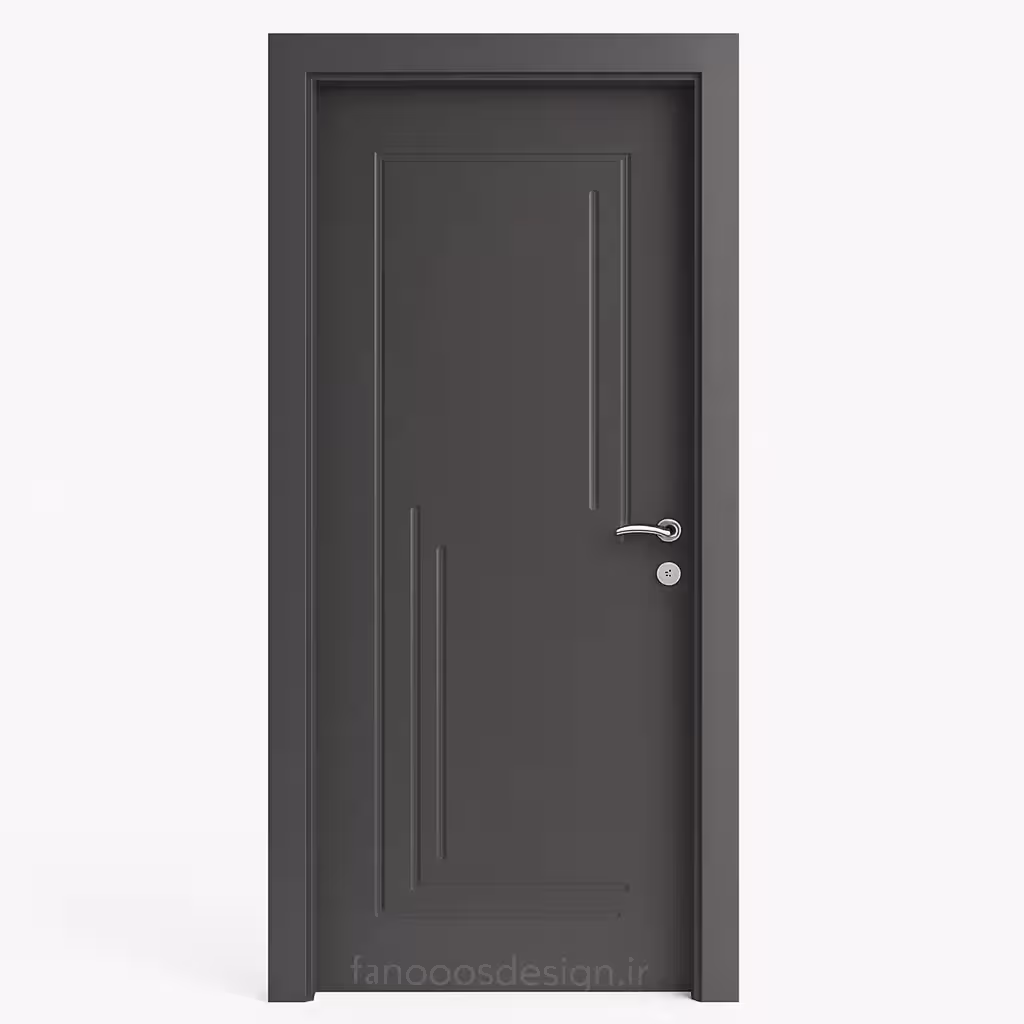 درب داخلی تیره مدرن MDF با طراحی مینیمال کد 30235