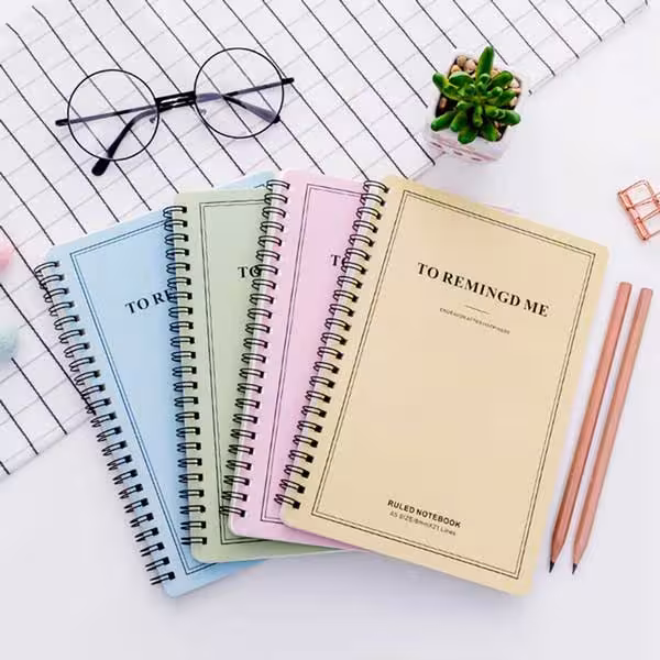 دفتر سیمی سایز A5 خطی رنگی Colored Line Wired Office