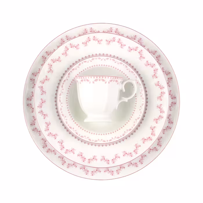 سرویس 103 پارچه 12 نفره طرح فرانسیس صورتی