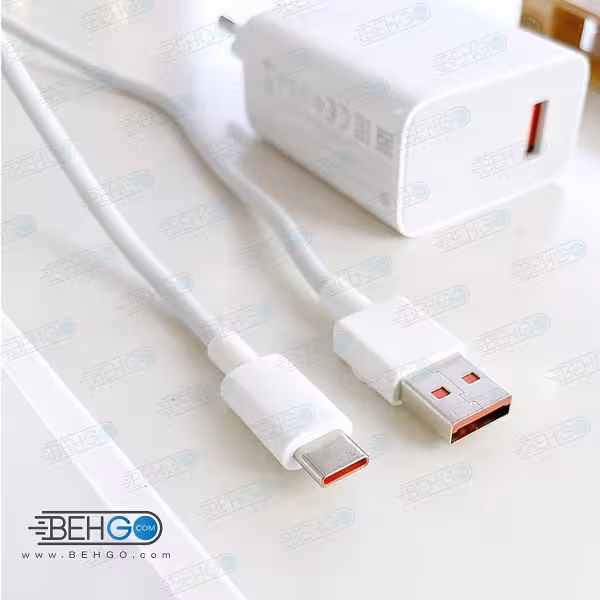 شارژر شیائومی مدل 67 وات به همراه کابل تبدیل USB-C اصلی