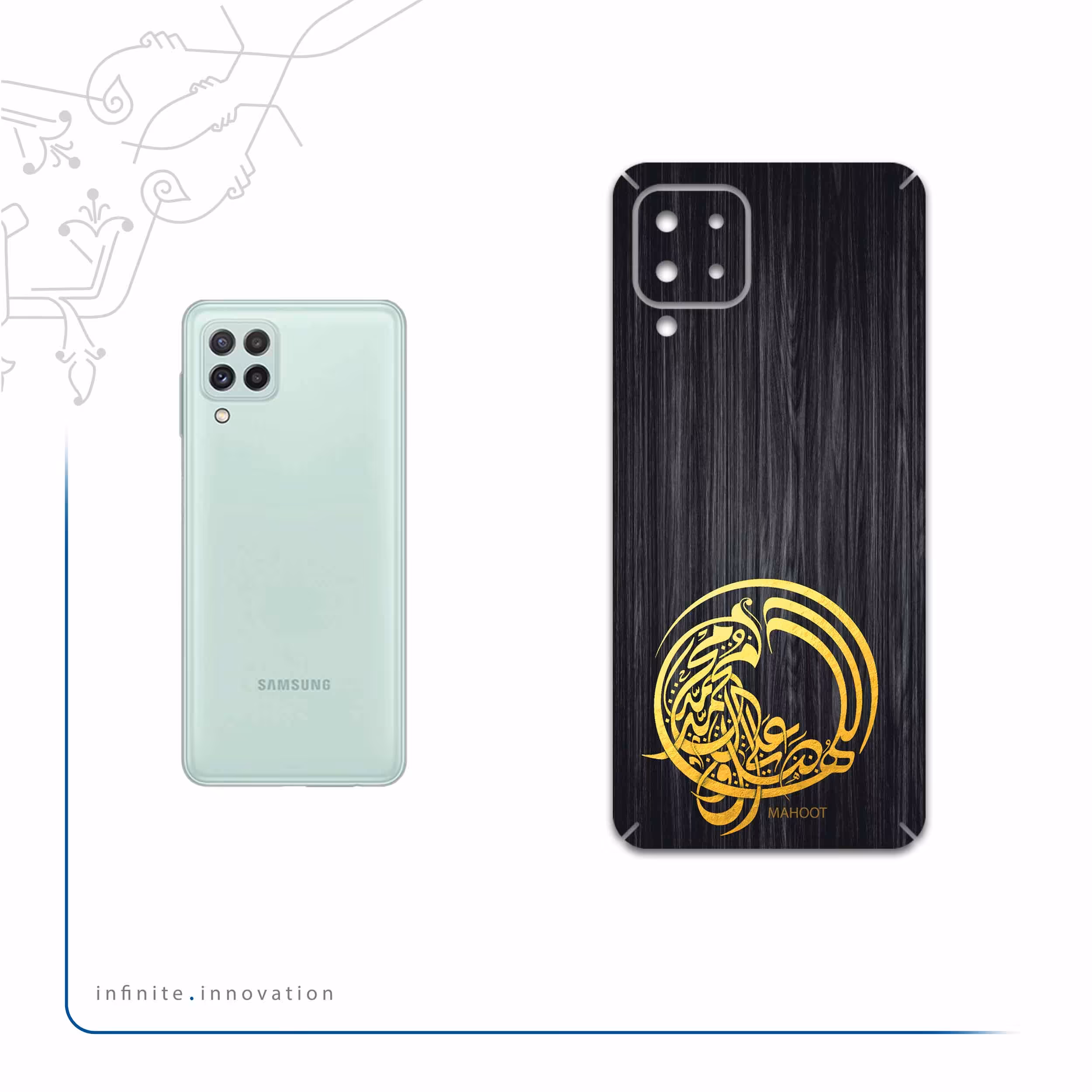 برچسب پوششی ماهوت مدل Salavat مناسب برای گوشی موبایل سامسونگ Galaxy A22 4G