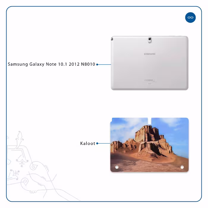 برچسب پوششی ماهوت مدل Kaloot مناسب برای تبلت سامسونگ Galaxy Note 10.1 2012 N8010