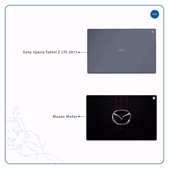برچسب پوششی ماهوت مدل Mazda Motor مناسب برای تبلت سونی Xperia Tablet Z LTE 2013