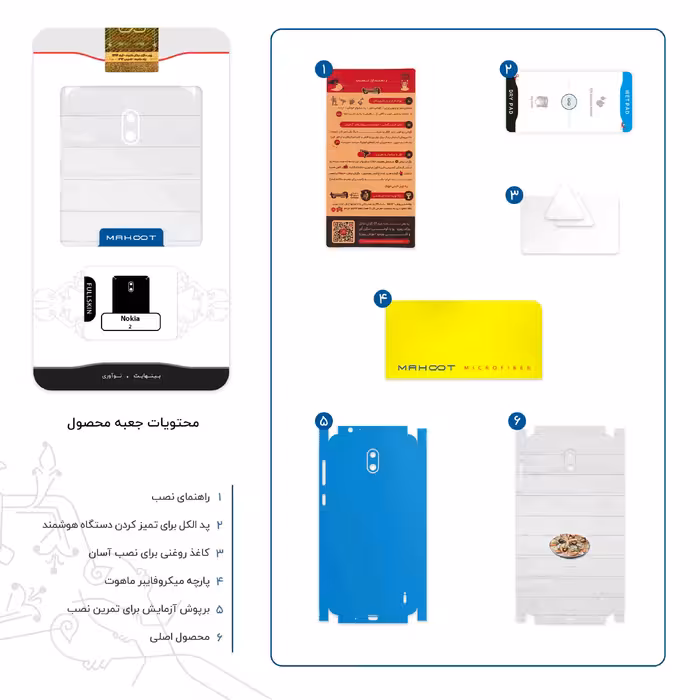 برچسب پوششی ماهوت مدل Seafood-FullSkin مناسب برای گوشی موبایل نوکیا 2