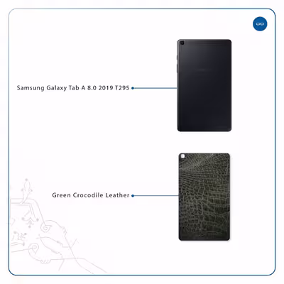 برچسب پوششی ماهوت مدل Green-Crocodile-Leather مناسب برای تبلت سامسونگ Galaxy Tab A 8.0 2019 T295