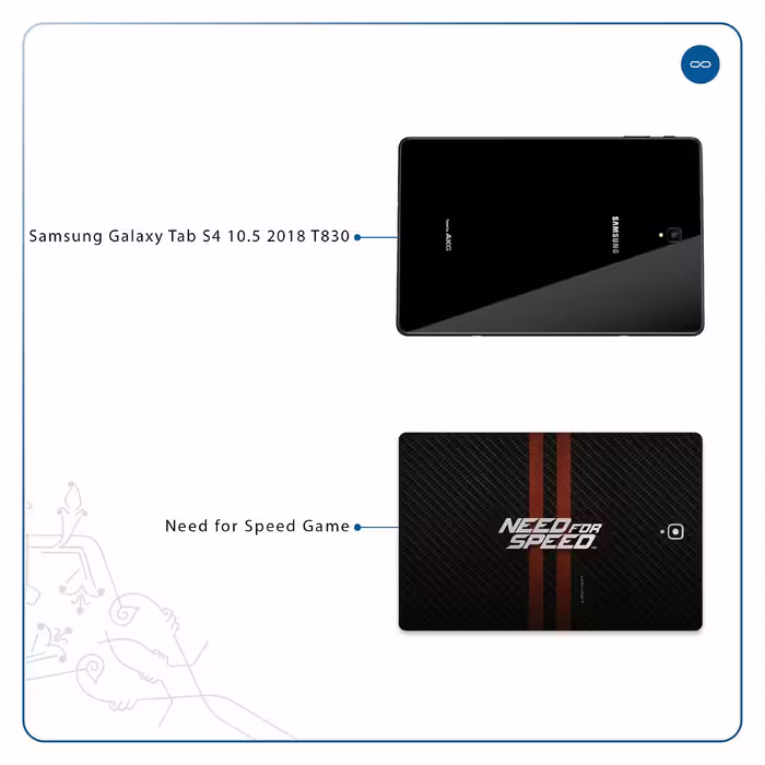 برچسب پوششی ماهوت مدل Need-for-Speed-Game مناسب برای تبلت سامسونگ Galaxy Tab S4 10.5 2018 T830