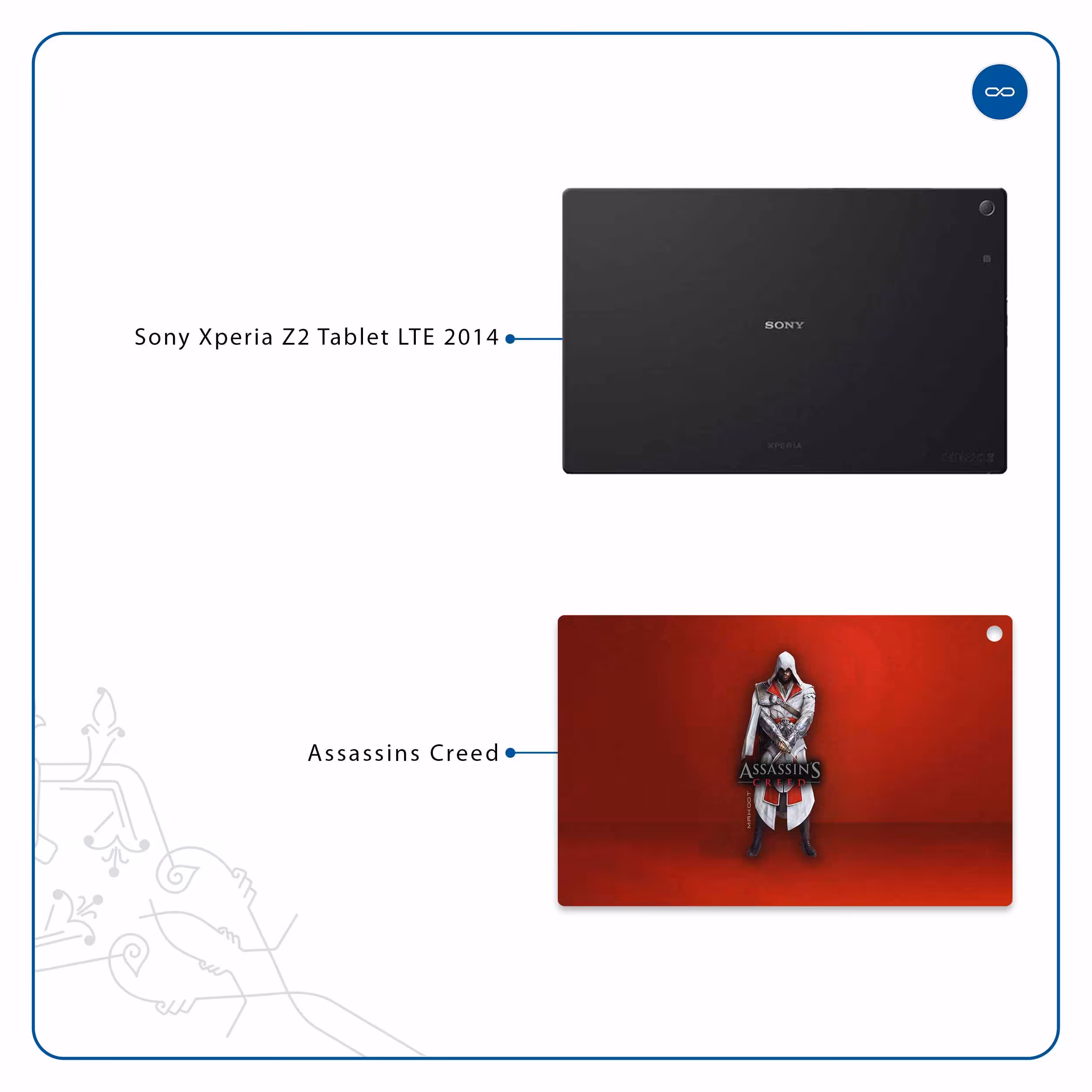 برچسب پوششی ماهوت مدل Assassin-Creed-Game مناسب برای تبلت سونی Xperia Z2 Tablet LTE 2014