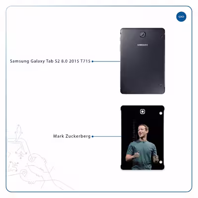 برچسب پوششی ماهوت مدل Mark Zuckerberg مناسب برای تبلت سامسونگ Galaxy Tab S2 8.0 2015 T715