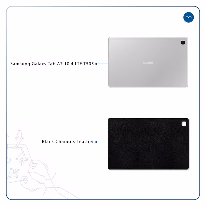 برچسب پوششی ماهوت مدل Black-Chamois-Leather مناسب برای تبلت سامسونگ Galaxy Tab A7 10.4 LTE 2020 T505