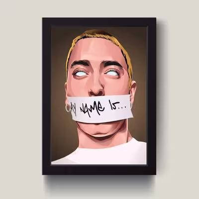 تابلو مدل دکوراتیو امینم Eminem کد G8-24
