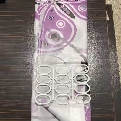 پرده حمام کد PH224 سایز 180x180 سانتی متر