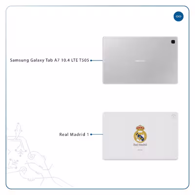 برچسب پوششی ماهوت مدل Real-Madrid مناسب برای تبلت سامسونگ Galaxy Tab A7 10.4 LTE 2020 T505