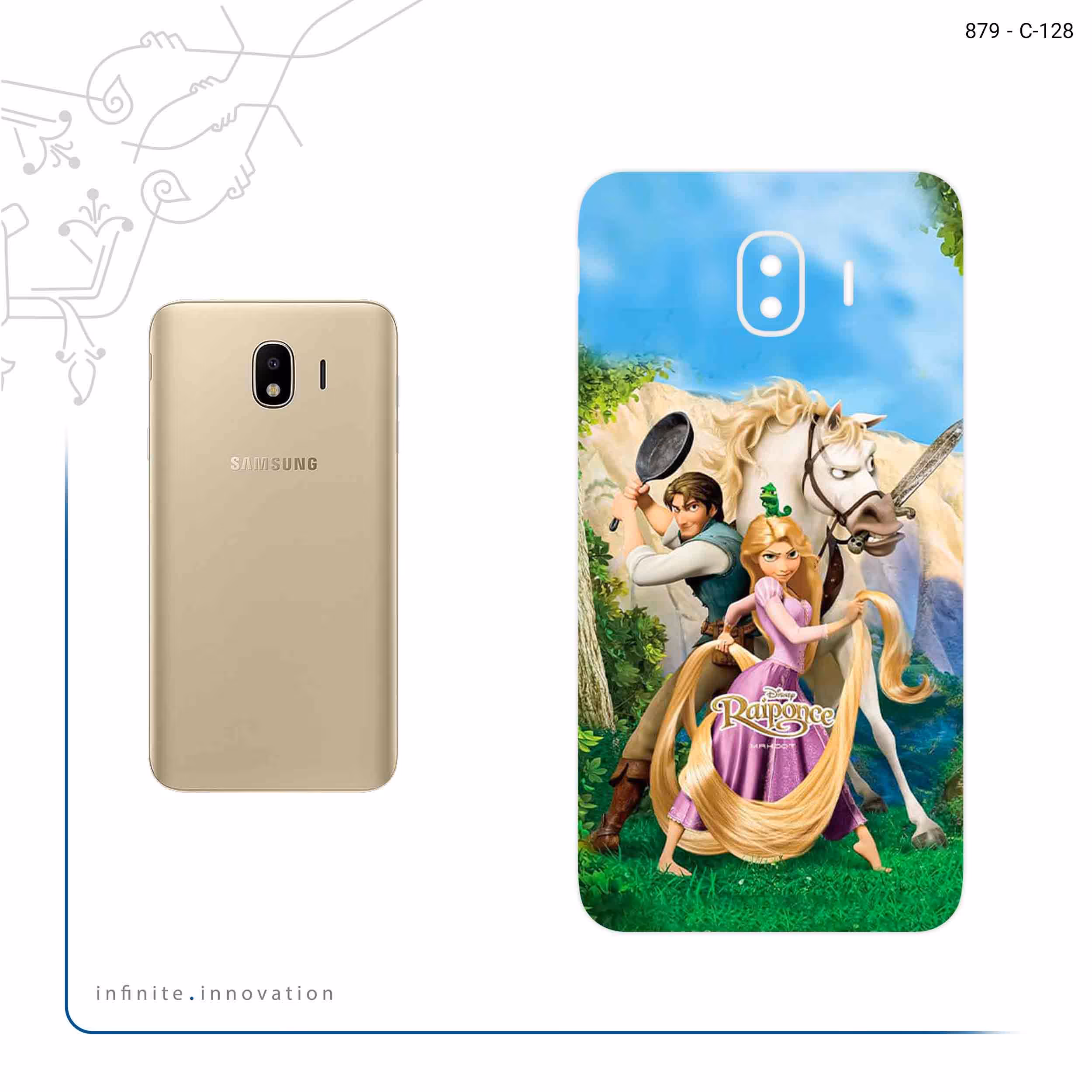 برچسب پوششی ماهوت مدل Rapunzel مناسب برای گوشی موبایل سامسونگ Galaxy J4