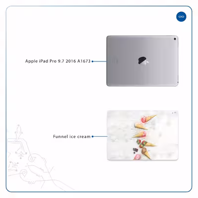 برچسب پوششی ماهوت مدل Funnel ice cream مناسب برای تبلت اپل iPad Pro 9.7 2016 A1673