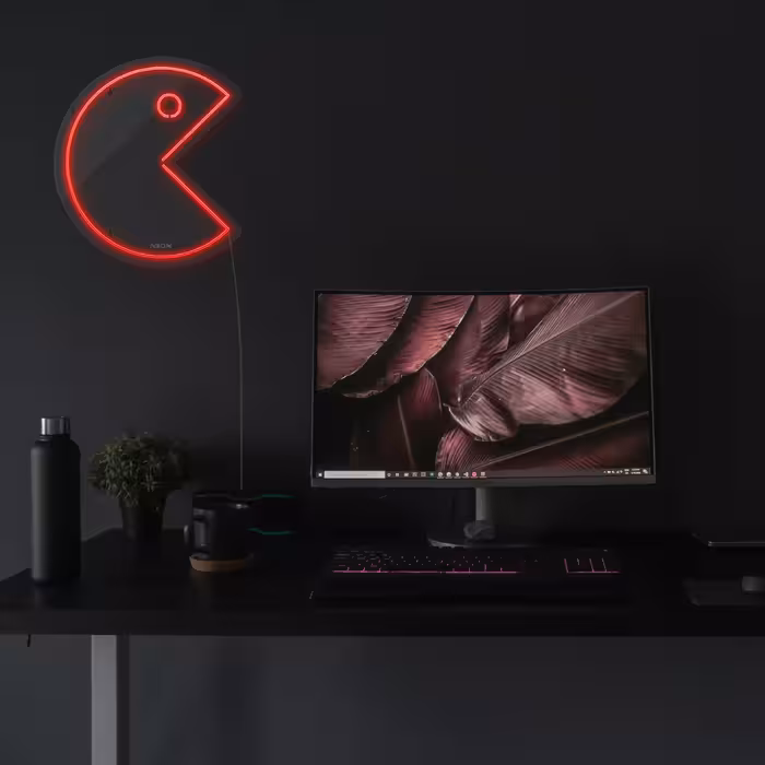 چراغ دیواری نئون دیزاین طرح Packman_RD