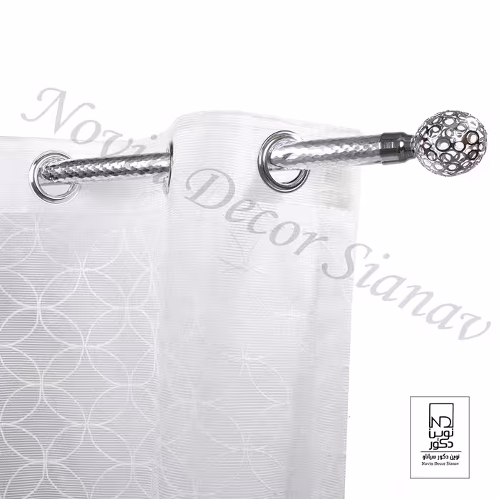 پرده نوین دکور سیاناو مدل تور دایره ای سایز 280 × 300 سانتی متر