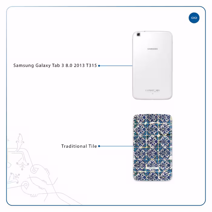 برچسب پوششی ماهوت مدل Iran-Tile1 مناسب برای تبلت سامسونگ Galaxy Tab 3 8.0 2013 T315