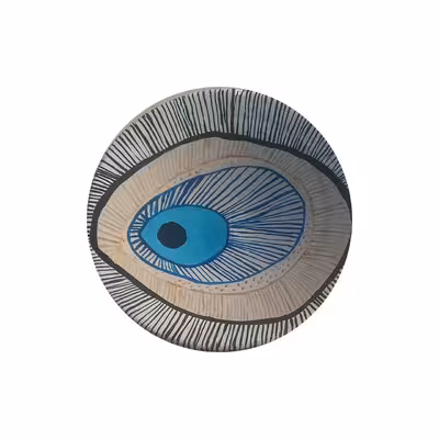 دیوارکوب سفالی طرح چشم نظر