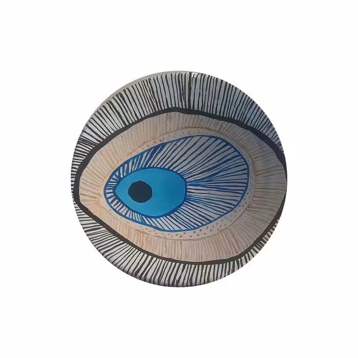 دیوارکوب سفالی طرح چشم نظر