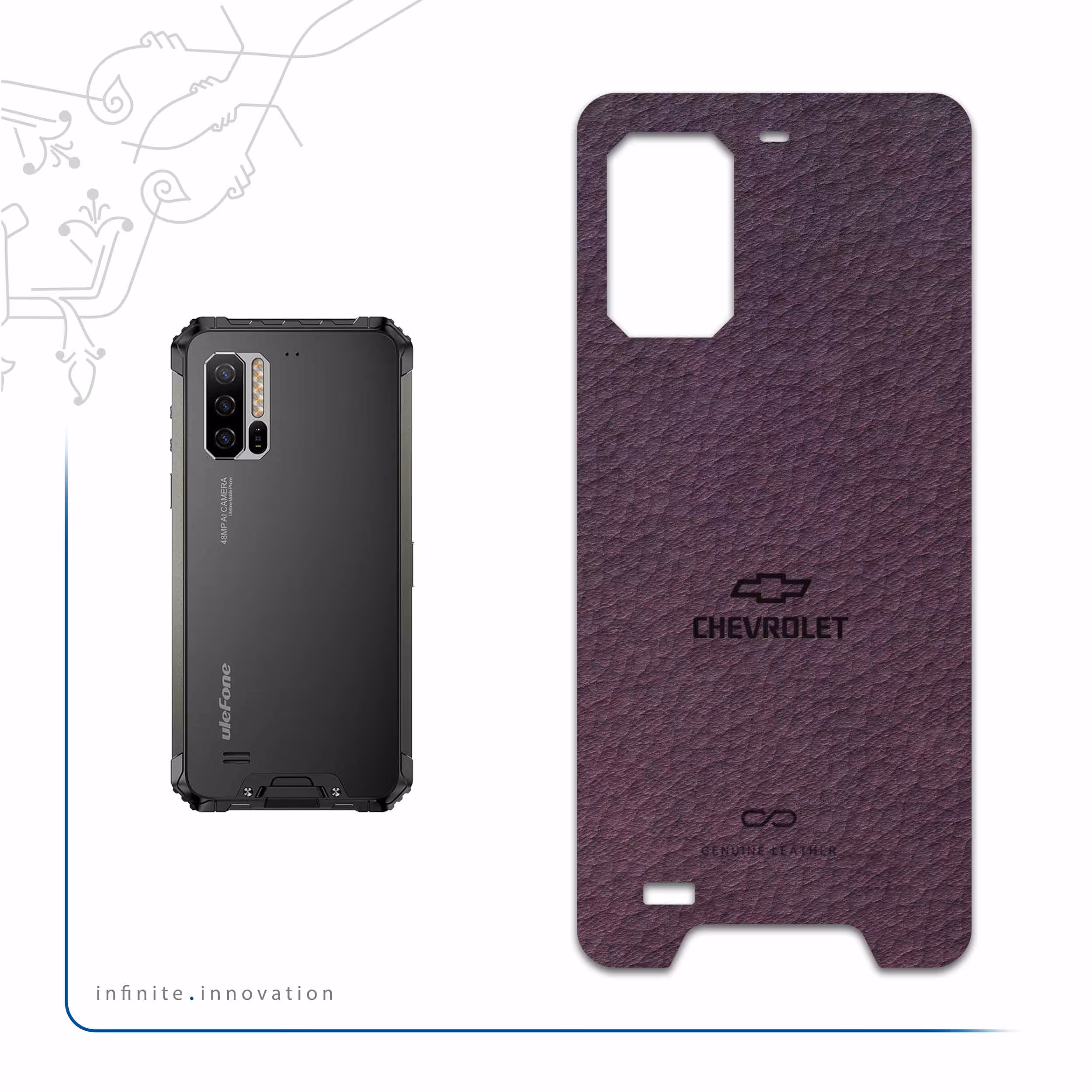برچسب پوششی ماهوت مدل PL-CHVRLT مناسب برای گوشی موبایل یولفون Armor 7